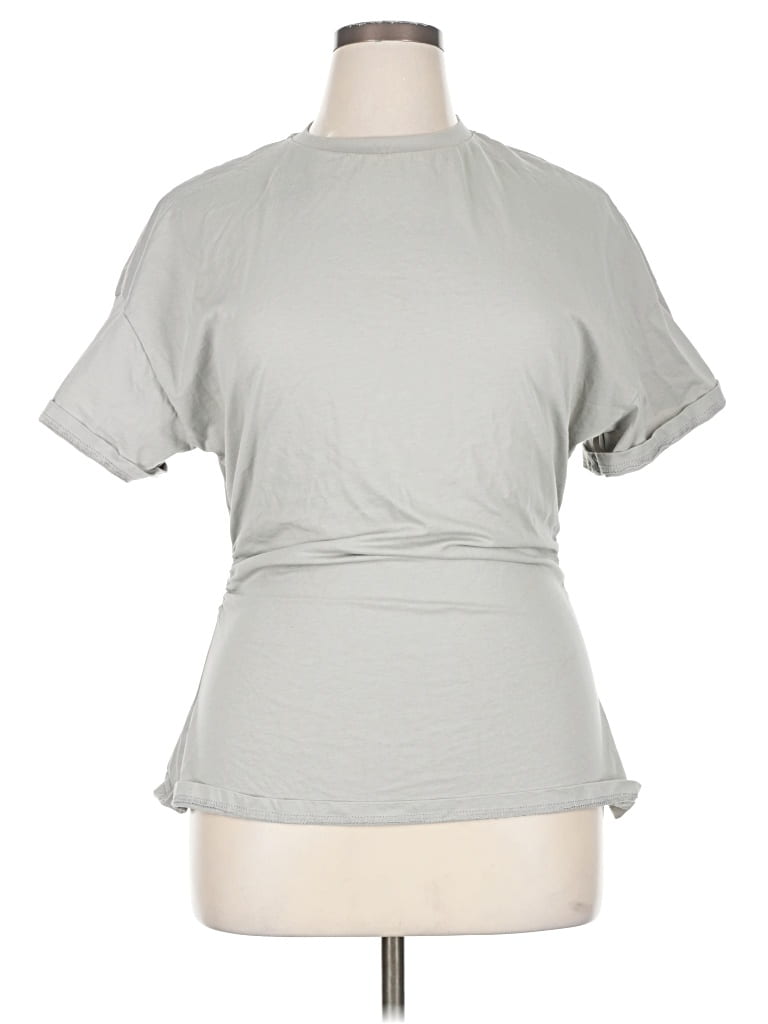 Pre-owned Missguided Short Sleeve Turtleneck In Gray