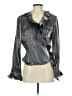 Xscape Metallic Silver Long Sleeve Blouse Size XXS (estimated) - photo 1