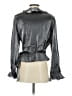 Xscape Metallic Silver Long Sleeve Blouse Size XXS (estimated) - photo 2