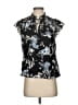 Tamara H. 100% Polyester Black Short Sleeve Blouse Size XS - photo 1