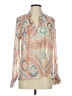 Dolan Aztec Or Tribal Print Orange Long Sleeve Blouse Size S - photo 1
