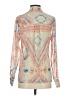 Dolan Aztec Or Tribal Print Orange Long Sleeve Blouse Size S - photo 2