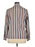 Leslie Fay 100% Polyester Stripes Ivory Long Sleeve Blouse Size 16 - photo 2