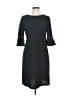 Chaps Solid Black Casual Dress Size 8 - photo 1