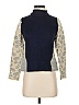 Central Park West Animal Print Blue Turtleneck Sweater Size S - photo 1