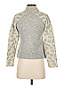 Central Park West Animal Print Blue Turtleneck Sweater Size S - photo 2