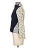 Central Park West Animal Print Blue Turtleneck Sweater Size S - photo 5