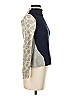 Central Park West Animal Print Blue Turtleneck Sweater Size S - photo 4