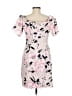 Eliza J 100% Polyester Print Pink Casual Dress Size 6 - photo 2