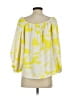 Vince Camuto 100% Polyester Yellow 3/4 Sleeve Blouse Size S - photo 2