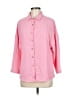 Unbranded Pink 3/4 Sleeve Button-Down Shirt Size M - photo 1