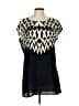 H&M 100% Polyester Black Short Sleeve Blouse Size 10 - photo 1