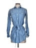 Levi's 100% Cotton Checkered-gingham Blue Long Sleeve Button-Down Shirt Size XS - photo 1