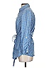 Levi's 100% Cotton Checkered-gingham Blue Long Sleeve Button-Down Shirt Size XS - photo 5