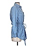 Levi's 100% Cotton Checkered-gingham Blue Long Sleeve Button-Down Shirt Size XS - photo 4