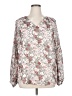 Unbranded 100% Polyester Silver Long Sleeve Blouse Size XL - photo 1