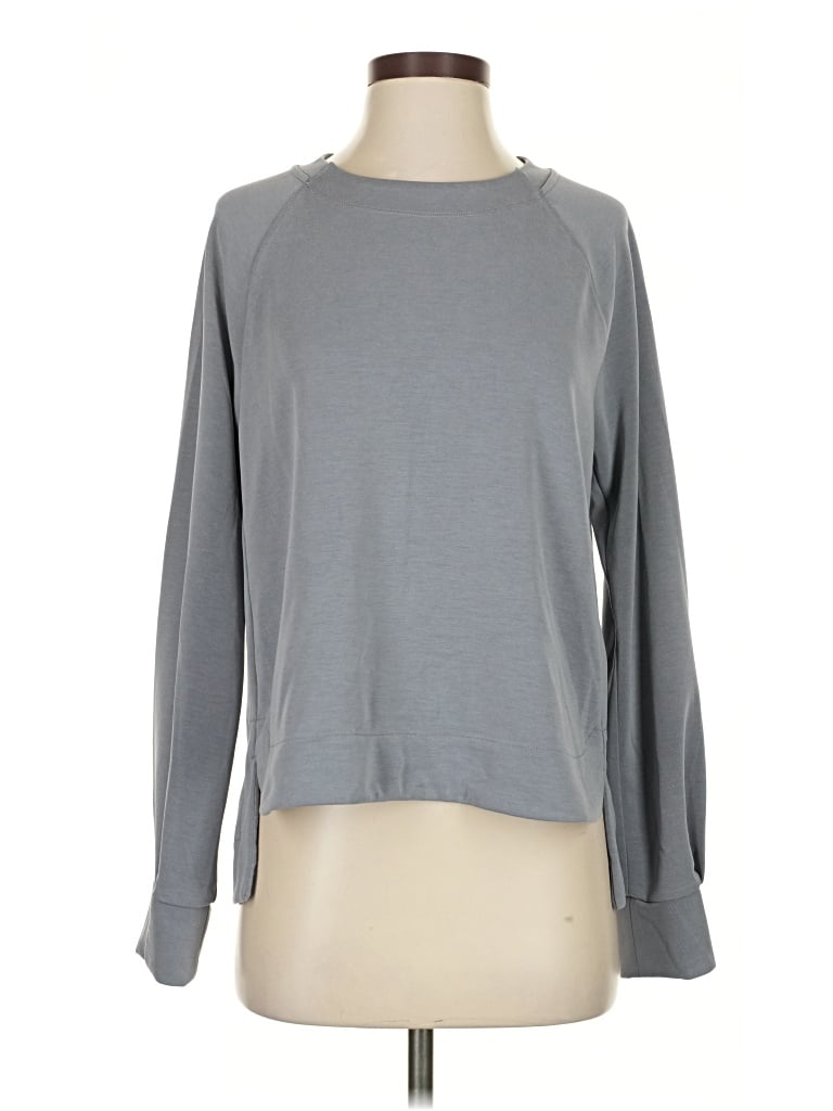 Pre-owned Athleta Long Sleeve T-shirt In Gray