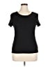 Talbots 100% Pima Cotton Black Short Sleeve Top Size XL - photo 1