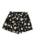 Shein 100% Polyester Floral Black Shorts Size 6 - photo 1