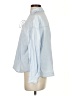 Zara Blue 3/4 Sleeve Button-Down Shirt Size S - photo 2