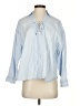 Zara Blue 3/4 Sleeve Button-Down Shirt Size S - photo 5