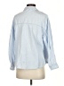 Zara Blue 3/4 Sleeve Button-Down Shirt Size S - photo 4