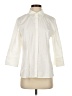 Talbots 100% Cotton Ivory 3/4 Sleeve Button-Down Shirt Size S - photo 1