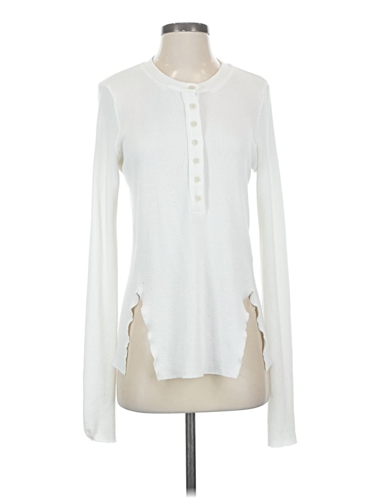 Pre-owned The Range Long Sleeve Blouse In Ivory