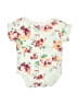Bebe Floral Ivory White Short Sleeve Onesie Size 0-3 mo - photo 1