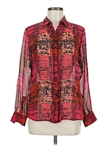 Etcetera Long Sleeve Silk Top (view 1)