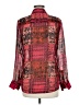 Etcetera 100% Silk Red Long Sleeve Silk Top Size 6 - photo 2