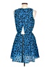 Reformed 100% Polyester Animal Print Blue Cocktail Dress Size L - photo 2