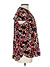 Attention 100% Polyester Floral Black Short Sleeve Blouse Size L - photo 4