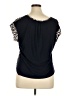 Perseption Concept 100% Polyester Animal Print Ivory Short Sleeve Blouse Size XL - photo 2