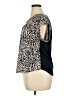 Perseption Concept 100% Polyester Animal Print Ivory Short Sleeve Blouse Size XL - photo 5