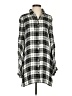 Lulus 100% Rayon Plaid Silver 3/4 Sleeve Blouse Size S - photo 1
