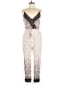 Storia 100% Rayon Print Ivory Jumpsuit Size M - photo 1