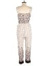 Storia 100% Rayon Print Ivory Jumpsuit Size M - photo 2