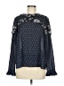 Jason Wu Blue Black Long Sleeve Blouse Size 6 - photo 1