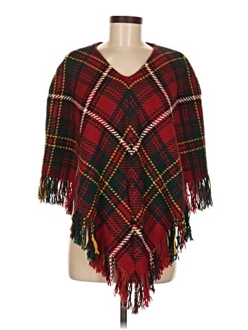Burberry Wool check print poncho (view 1)