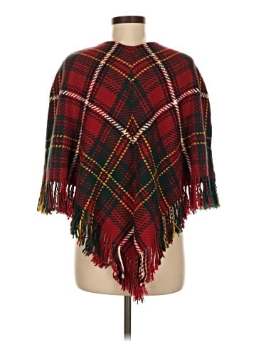 Burberry Wool check print poncho (view 2)
