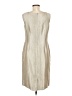 Anne Klein Metallic Silver Cocktail Dress Size 8 - photo 2