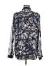 CAbi 100% Polyester Print Blue Long Sleeve Blouse Size M - photo 2