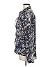 CAbi 100% Polyester Print Blue Long Sleeve Blouse Size M - photo 5