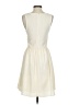 Everly 100% Polyester Solid Ivory Casual Dress Size S - photo 2