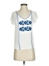 THML 100% Rayon White Short Sleeve Blouse Size XS - photo 1