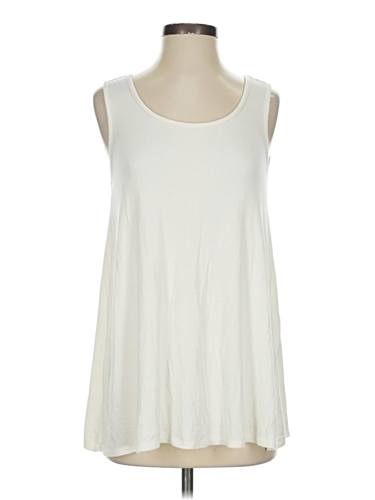 Pre-owned Logo Layers Sleeveless T-shirt In White