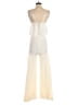 Lulus Color Block Ivory White Jumpsuit Size S - photo 2