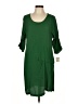 Alysi Solid Green Casual Dress Size 10 - photo 1