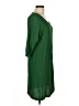 Alysi Solid Green Casual Dress Size 10 - photo 4